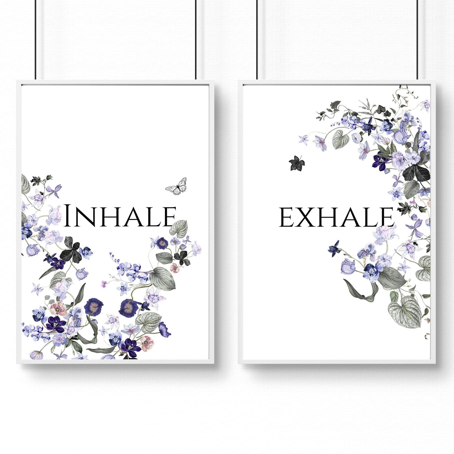 Bathroom wall decoration | set of 2 framed wall art prints